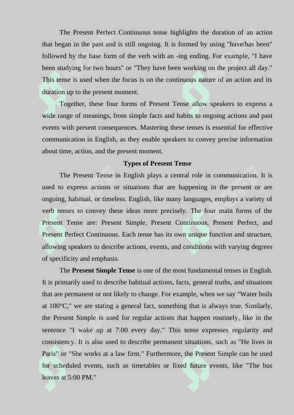 Present tense 4