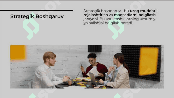 Biznesda boshqaruv usullari 8