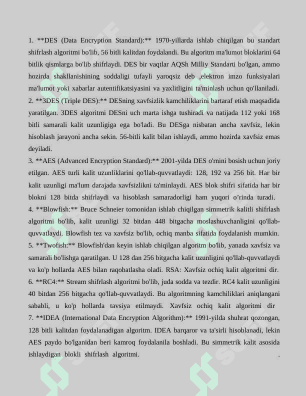 AXBOROTNI XIMOYALASHNING KRIPTOGRAFIK USULLARI 5