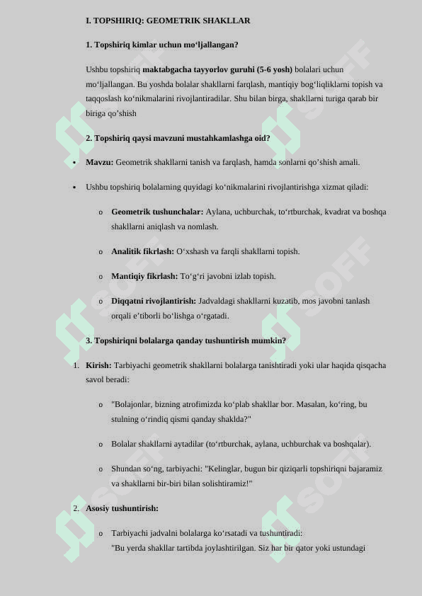 GEOMETRIK SHAKLLAR matematika topshiriq 3