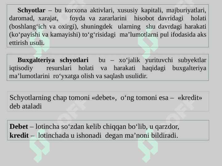 SCHYOTLAR TIZIMI pptx 2