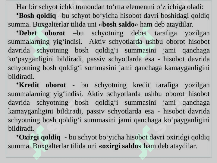 SCHYOTLAR TIZIMI pptx 3
