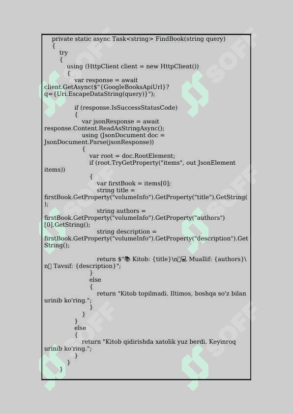 Kitob izlovchi Telegram bot uchun kod 2