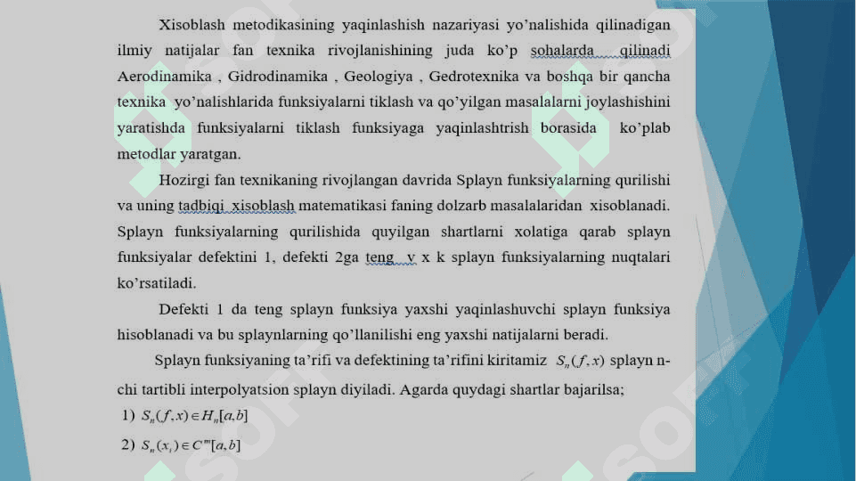 Splayn funksiyalar 6