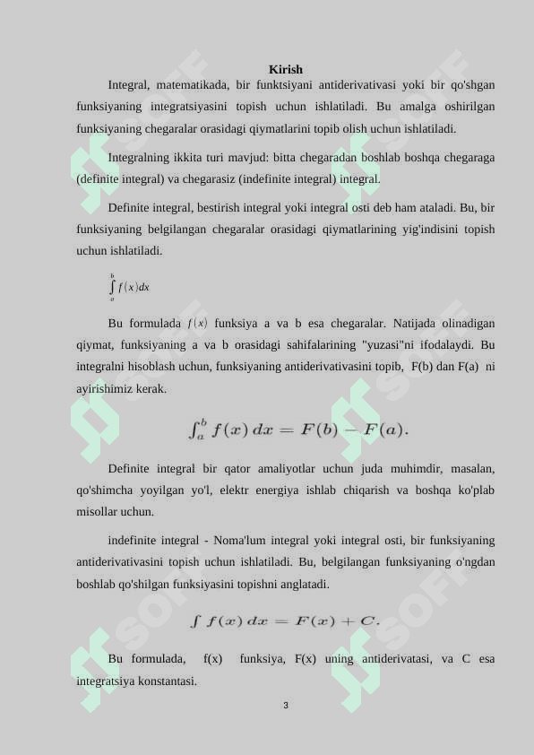 Mavzu: Integrallarni taqribiy hisoblash usullari. Simpson usuli. 3
