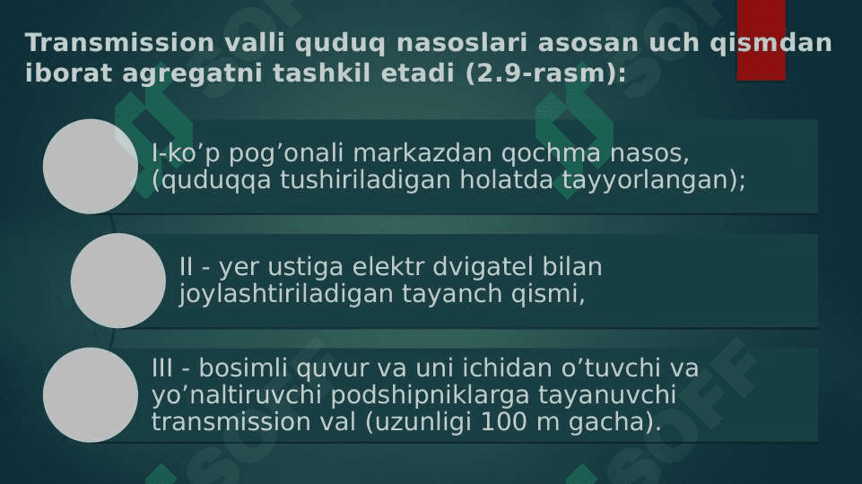Transmission valli quduqli nasoslar 2