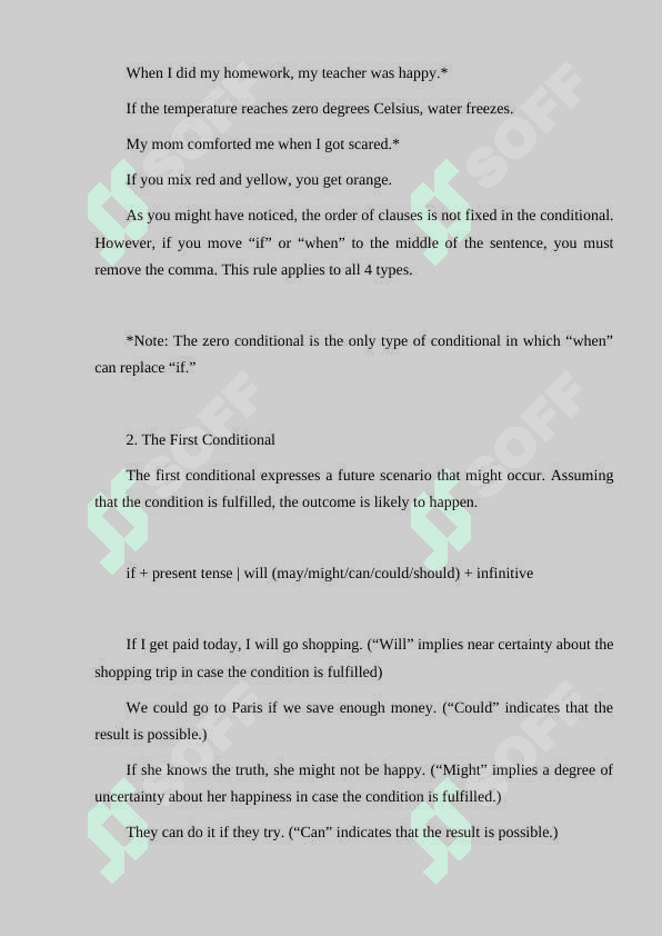 If conditional sentences doing exercises 4