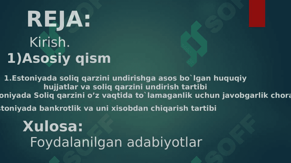 Estoniyada soliq qarzini undirish 3