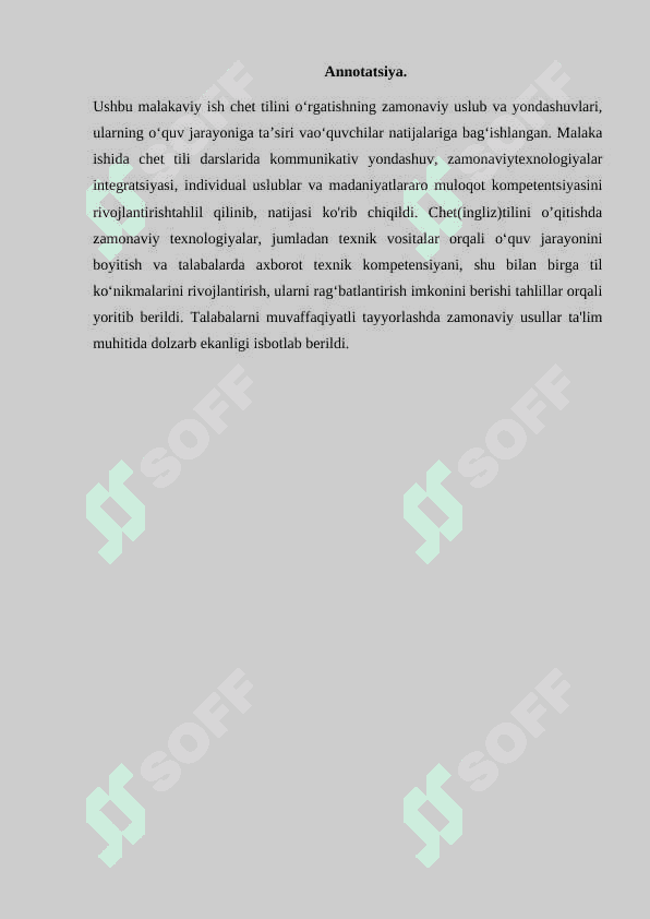 INGLIZ TILINI O’QITISHDA ZAMONAVIY YONDASHUVLAR 2