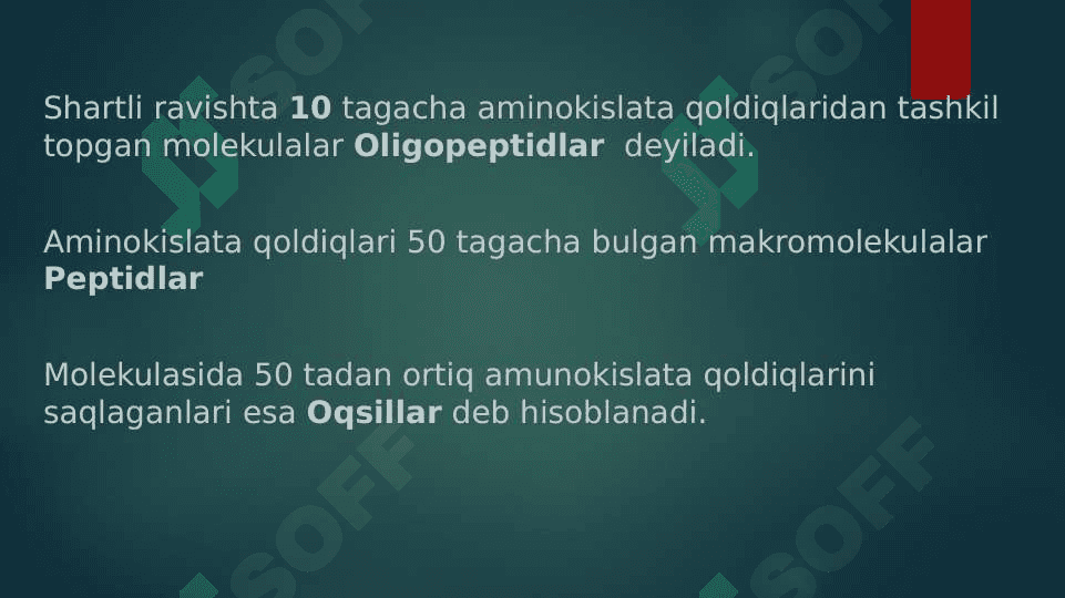 Peptidlar va oqsillar 2