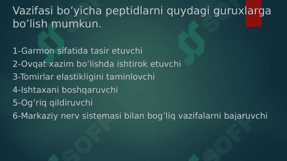 Peptidlar va oqsillar 4