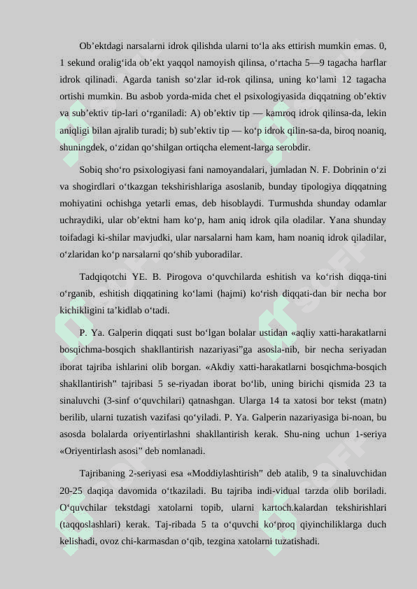 KOGNITIV PSIXOLOGIYADA DIQQAT TADQIQOTLAR. 8