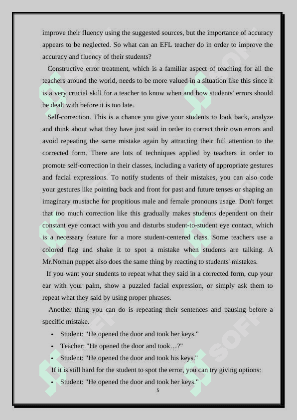 Error correction 5