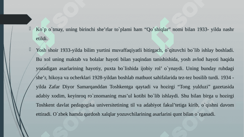 ZAFAR DIYOR HAYOTI VA IJODI 4