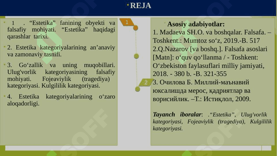 Nafosat falsafasi (Estetika) 2