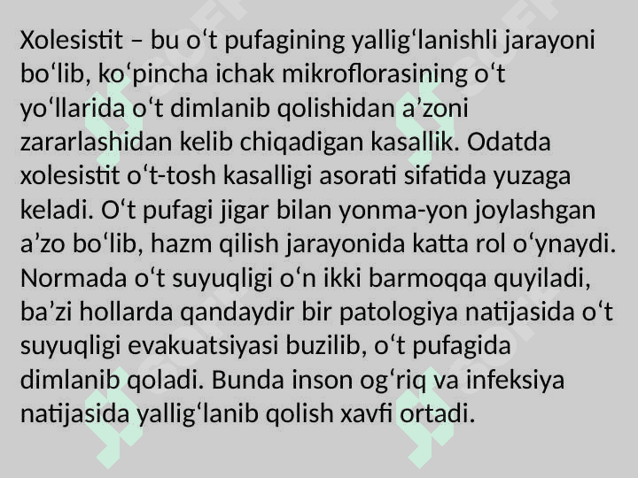 SURUNKALI XOLESISTIT 2