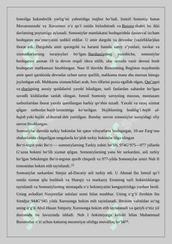 Somoniylarning kelib chiqishi masalasi 3