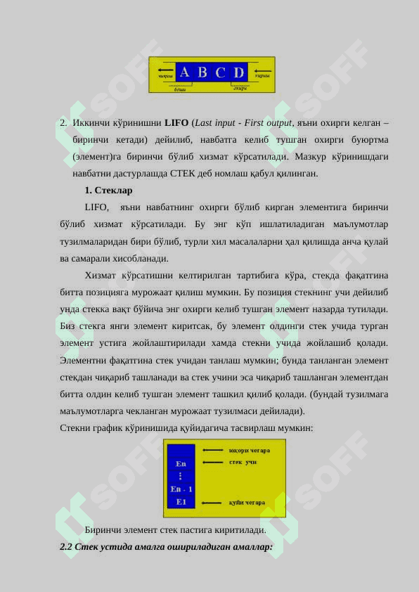 C дастурлаш тилида рўйхат устида амаллар 6