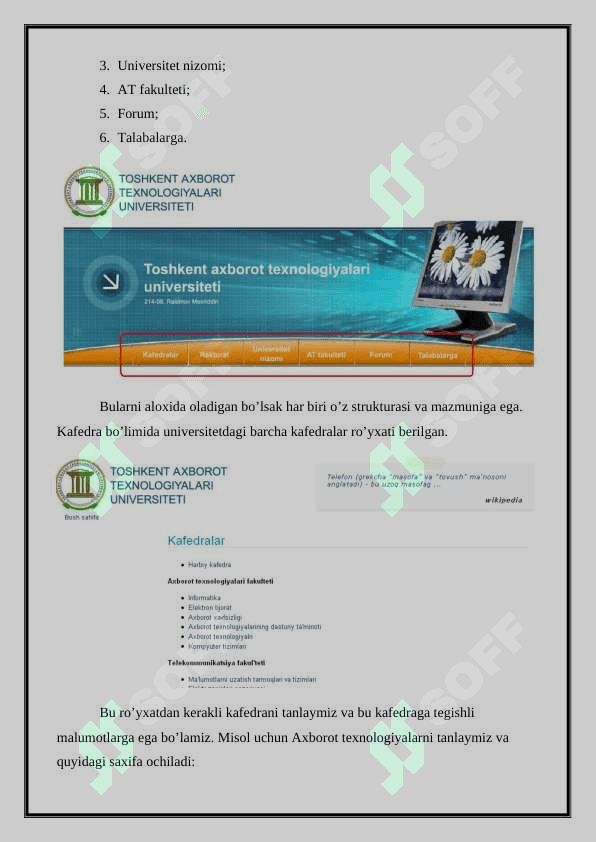 PHP dasturlash tilida “Universitet” web saytini yaratish. 6