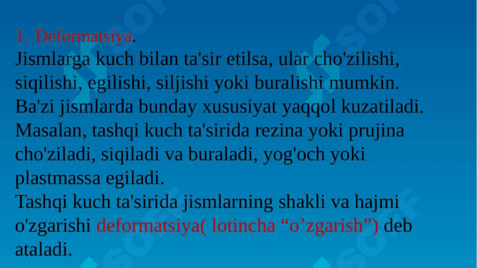 ELASTIKLIK KUCHI. GUK QONUNI 3