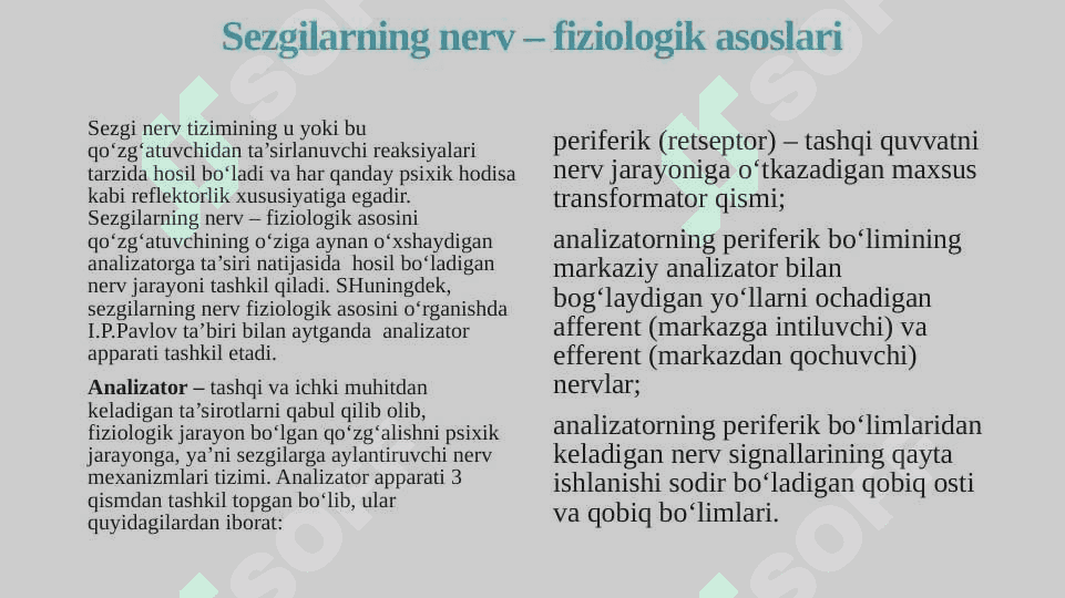 SEZGI HAQIDA TUSHUNCHA 4