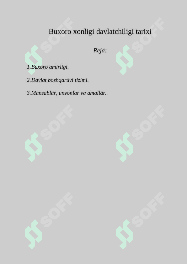 Buxoro xonligi davlatchiligi tarixi 2