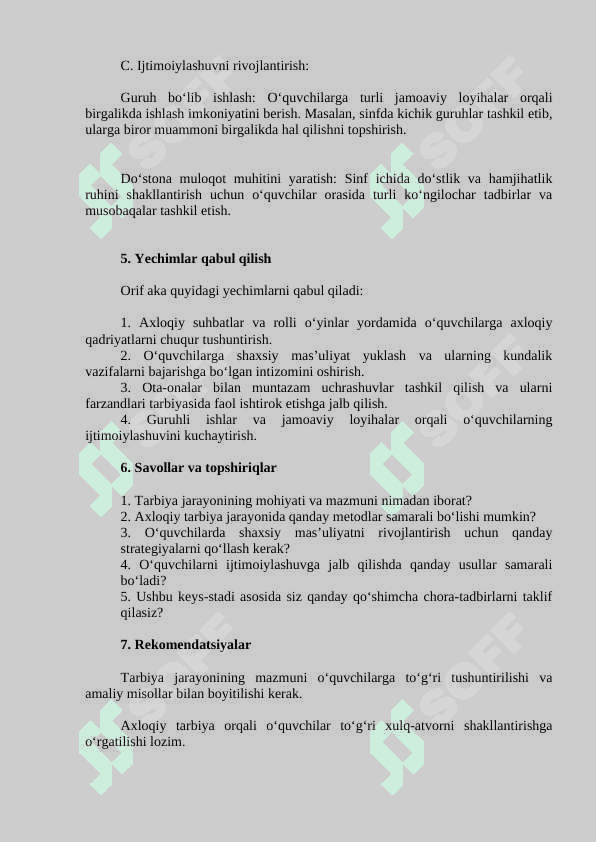 Tarbiya jarayonining mohiyati va mazmuni 3