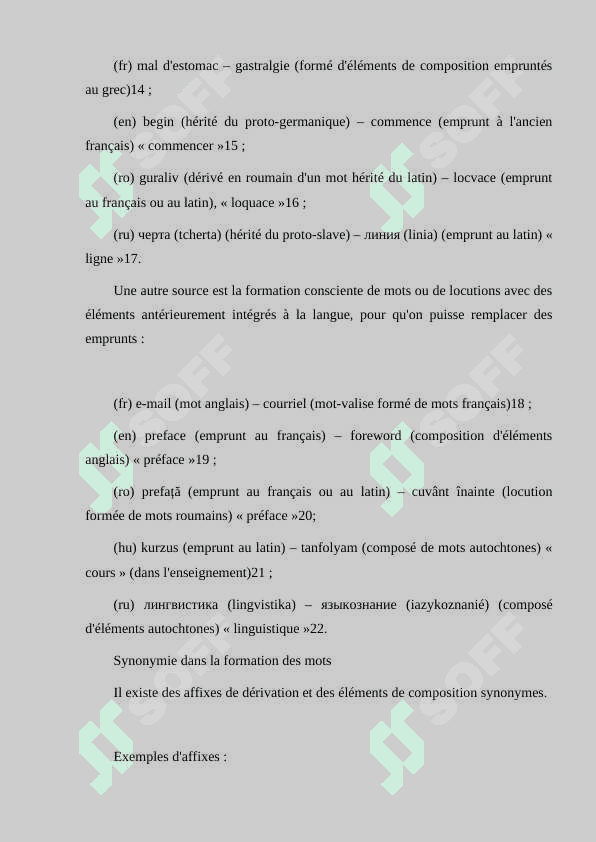 La synonymie et la polysémie de la formé grammaire 3