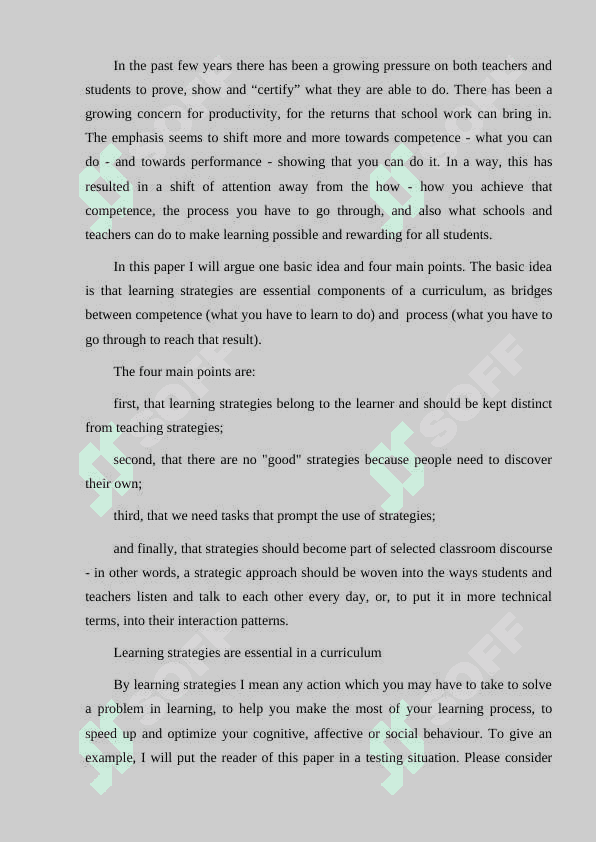 Learning strategies. 2