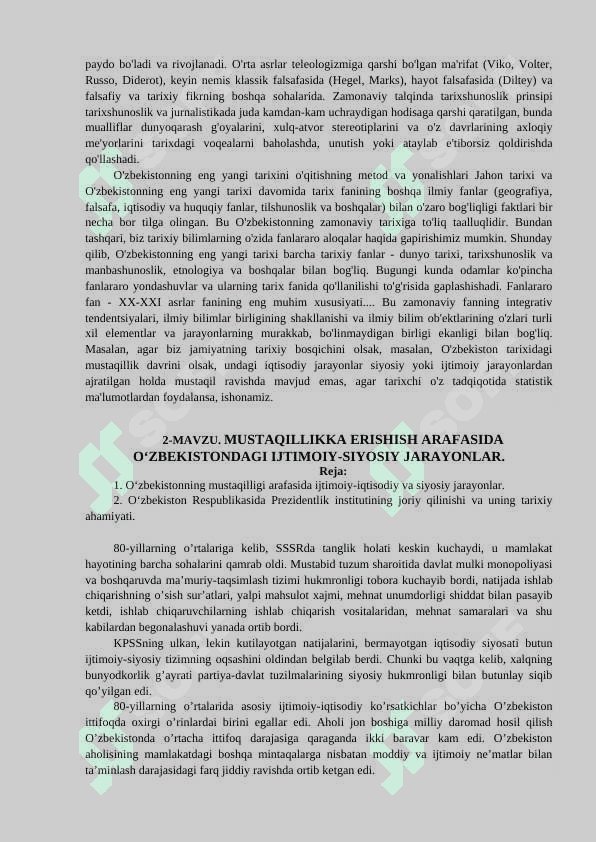 O‘ZBEKISTONNING ENG YANGI TARIXI 4
