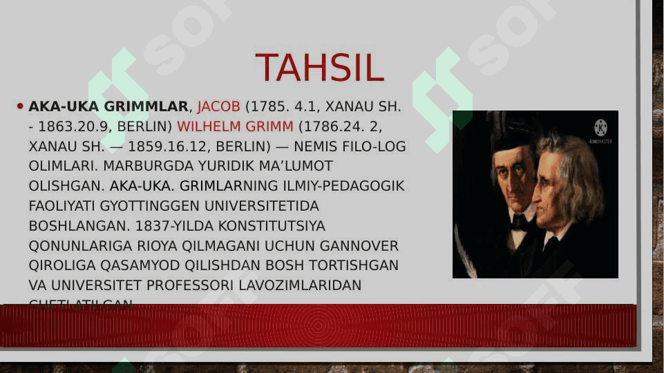 Aka uka Grimlar hayoti va ijodi 2
