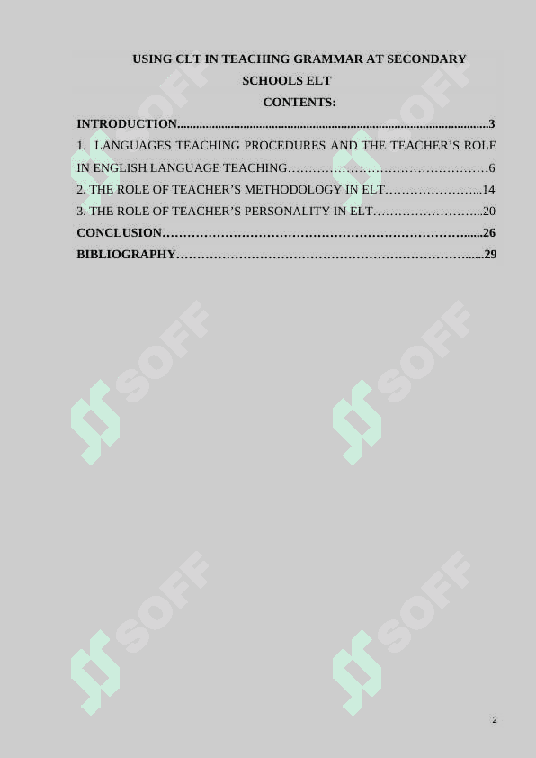 USING CLT IN TEACHING GRAMMAR AT SECONDARY SCHOOLS ELT 2