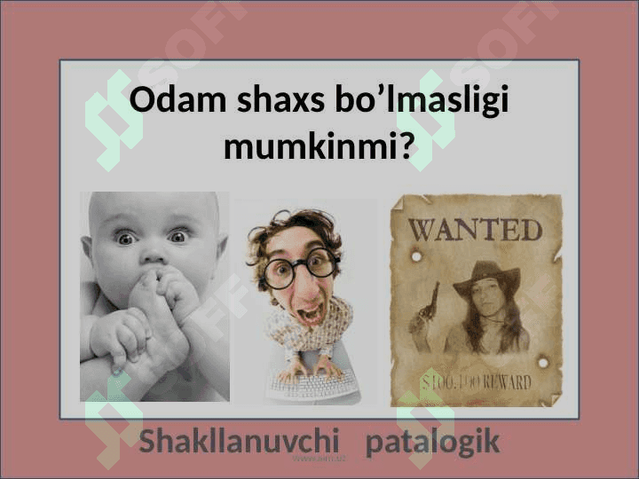 Individ, individuallik, shaxs 7