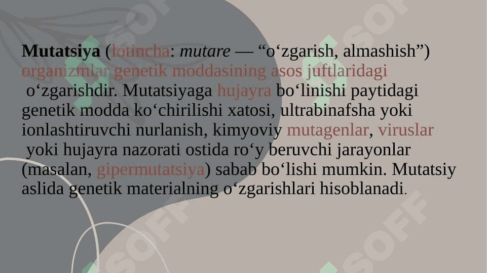 Sitoplazmatik mutatsiyalar 3