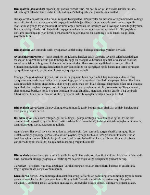 Akrabatik mashqlarini o’rgatish Akrobatik mashqlar 2