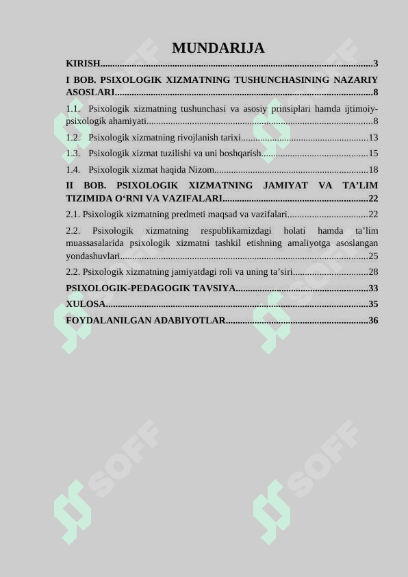 Psixologik xizmat va vazifalari 2