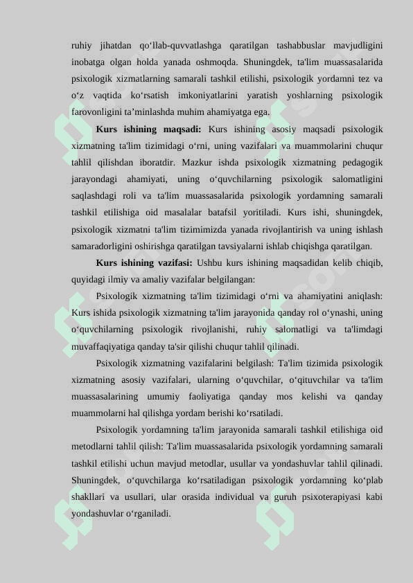 Psixologik xizmat va vazifalari 4