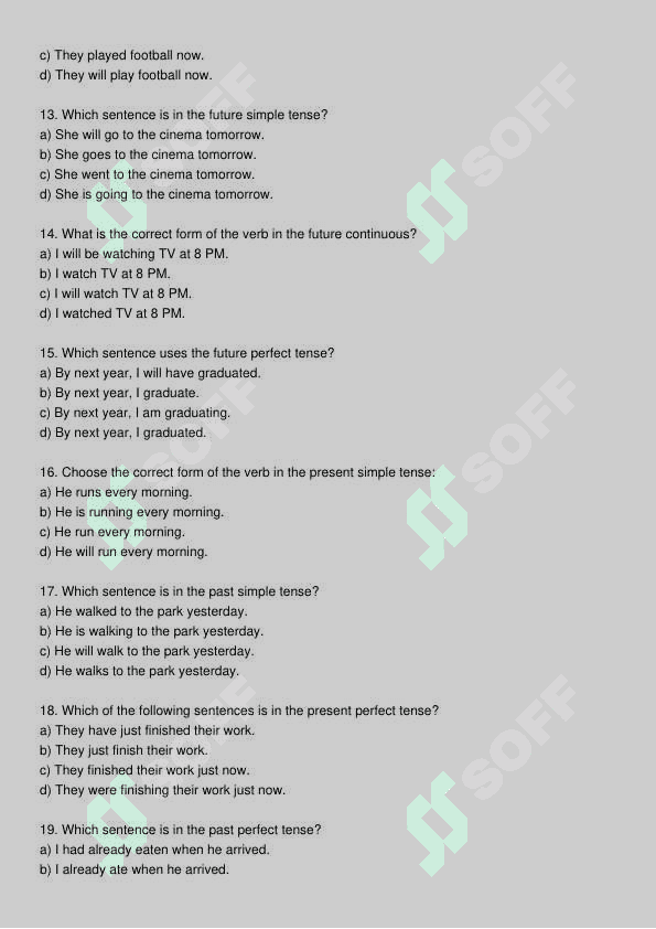 Ingliz tili test 3
