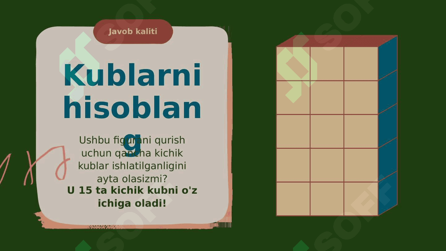 To'rtburchak prizmaning hajmi 4