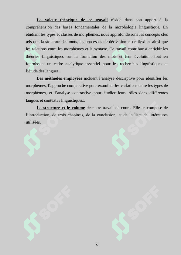 Construction morphologique du mot types et classes des motphèmes 5
