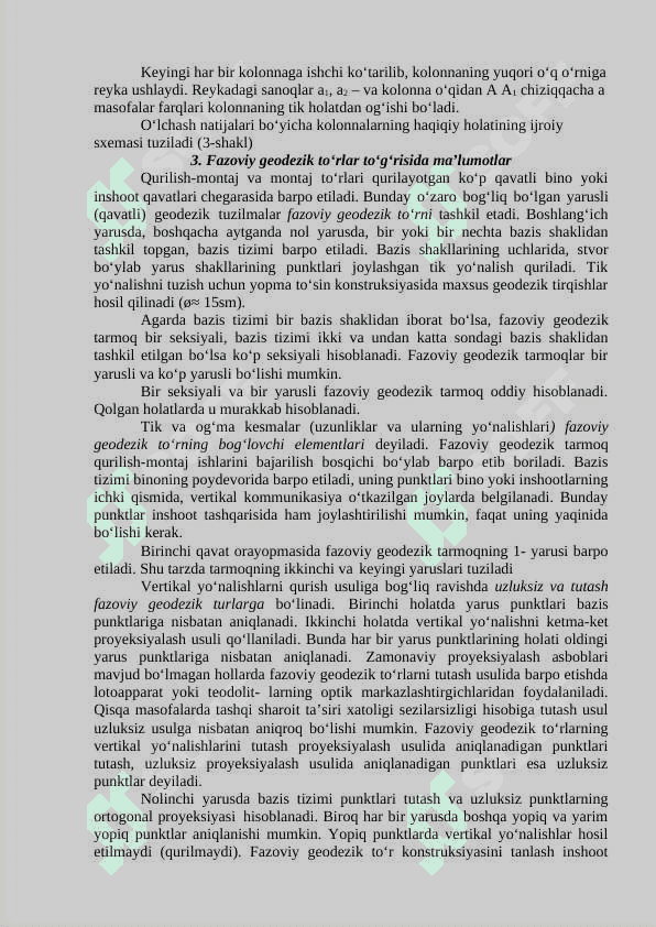 BINO VA INSHOOTLARNI YER USTIDA BARPO ETISHDAGI GEODEZIK ISHLAR 4