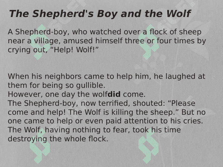 Moral stories in teaching 7