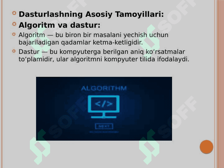 Dasturlash va dasturlash tillari haqida 5