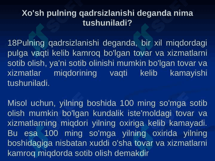 Pul inflyatsiya   Pul kredit siyosati 7