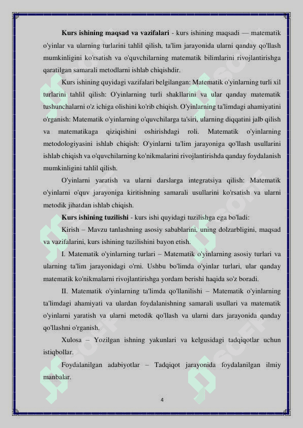 Matematik o'yinlar va ularning turlari 4