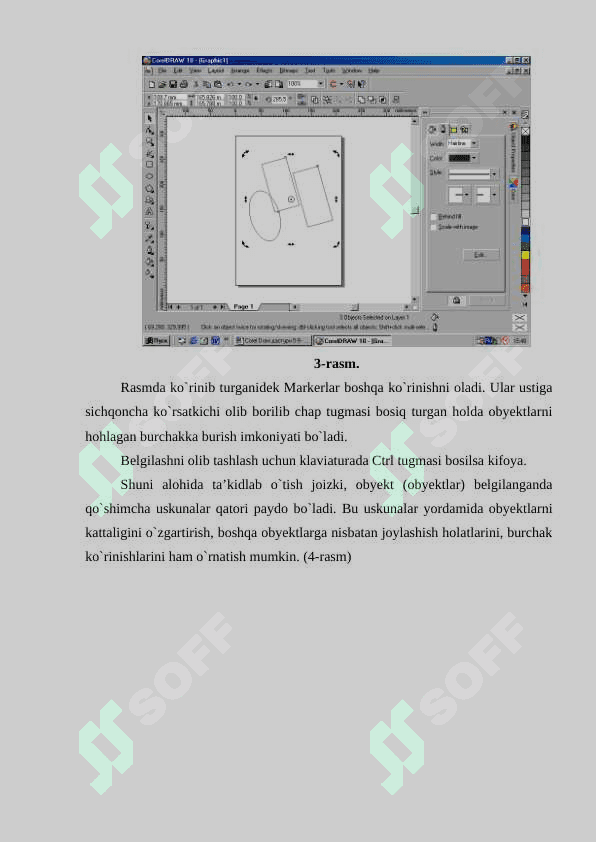 COREL DRAW DASTURIDA OBYEKTLAR BILAN ISHLASH 5