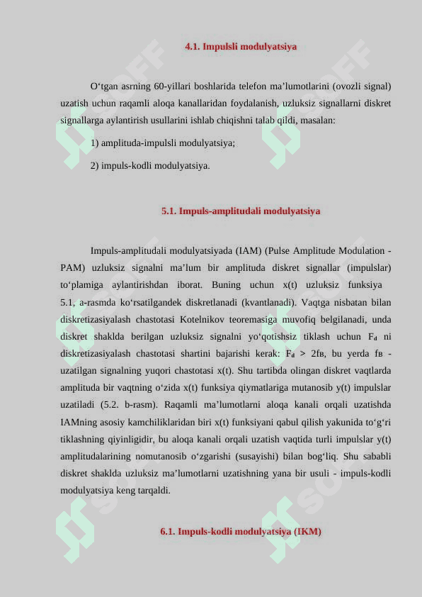 Modulyatsiyalash tushunchalar usullari 4