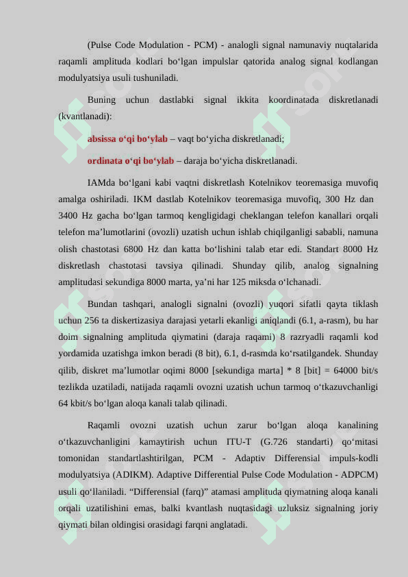 Modulyatsiyalash tushunchalar usullari 5