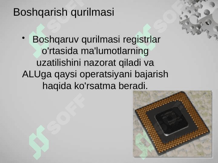 Kompyuterni tashkil etish va arxitekturasi: CPU 5
