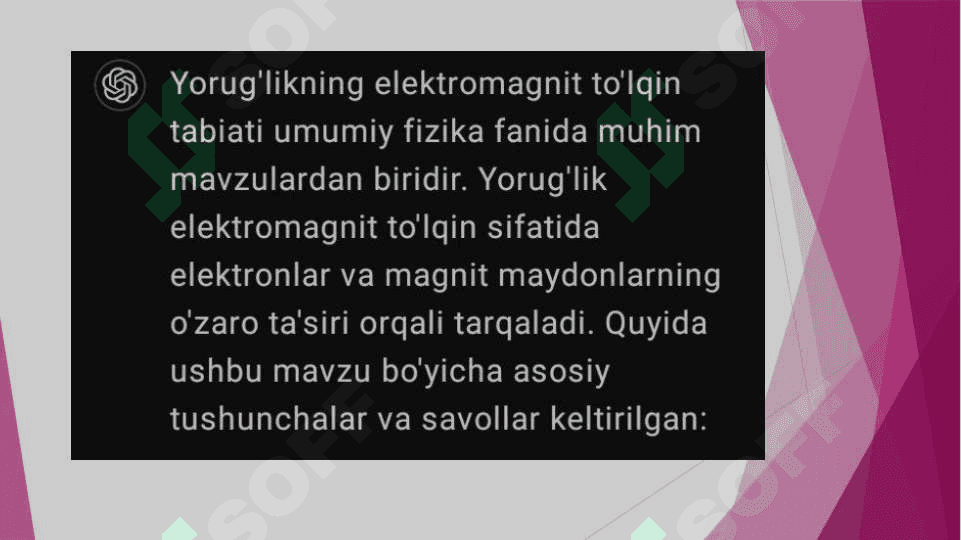 Yorug`likning to`lqin tabiati 7